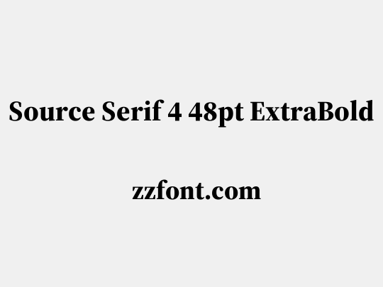 Source Serif 4 48pt ExtraBold