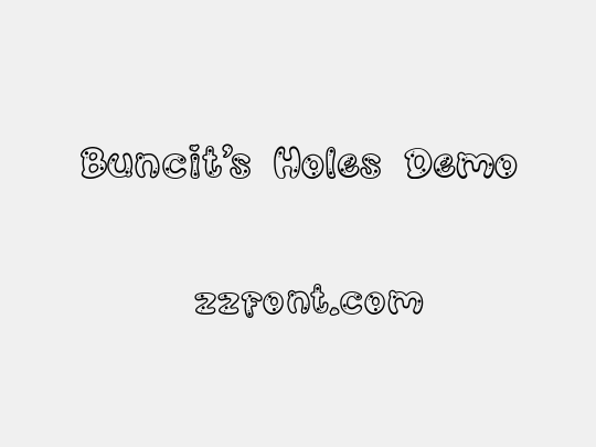 Buncit's Holes Demo