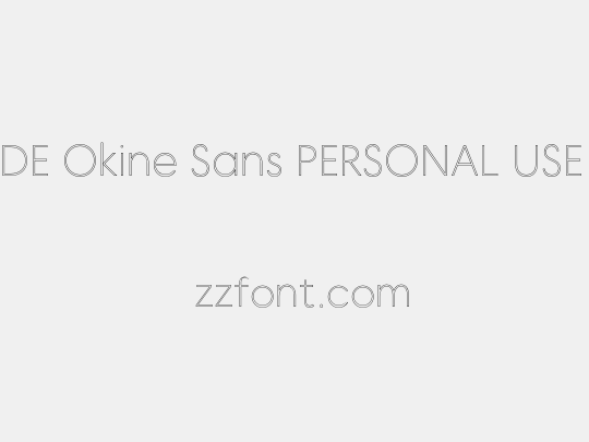 MADE Okine Sans PERSONAL USE Thin Outline