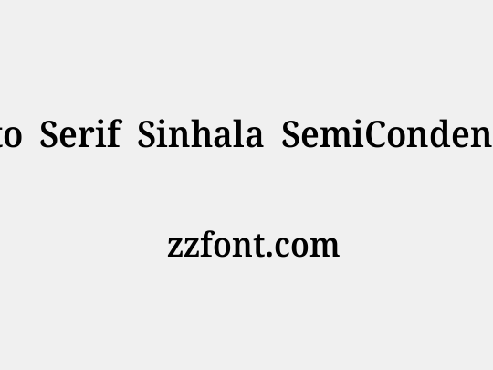 Noto Serif Sinhala SemiCondensed SemiBold