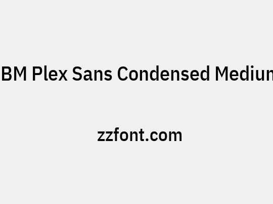 IBM Plex Sans Condensed Medium