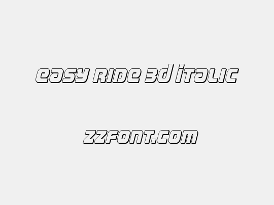 Easy Ride 3D Italic