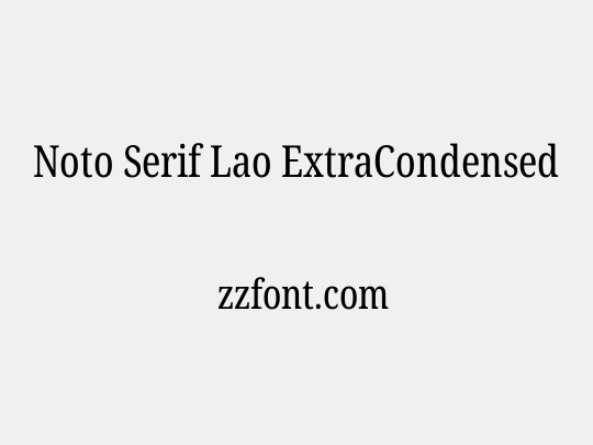 Noto Serif Lao ExtraCondensed