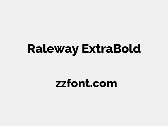 Raleway ExtraBold