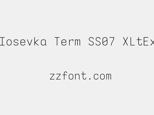 Iosevka Term SS07 XLtEx