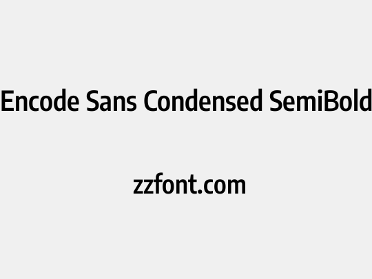 Encode Sans Condensed SemiBold