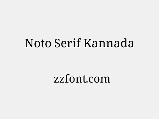 Noto Serif Kannada