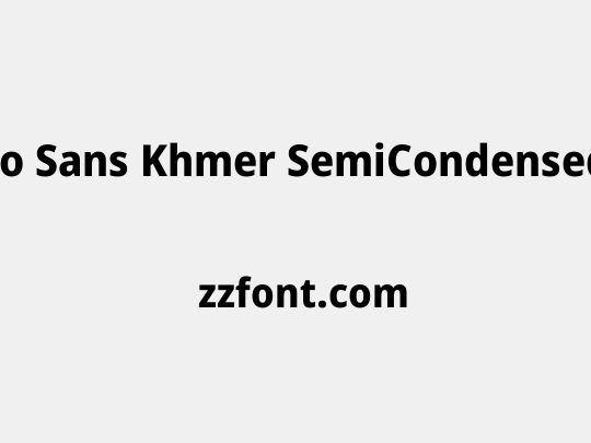 Noto Sans Khmer SemiCondensed ExtraBold