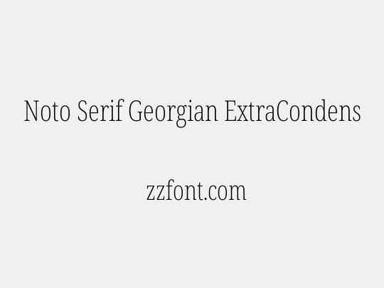 Noto Serif Georgian ExtraCondensed ExtraLight