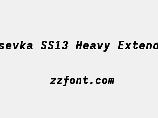 Iosevka SS13 Heavy Extended