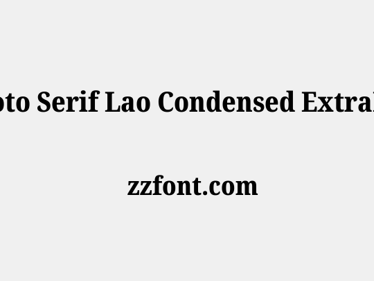 Noto Serif Lao Condensed ExtraBold