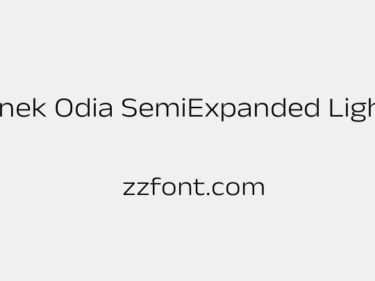 Anek Odia SemiExpanded Light