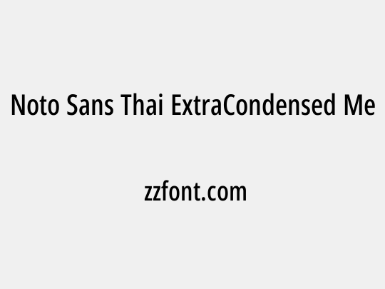 Noto Sans Thai ExtraCondensed Medium