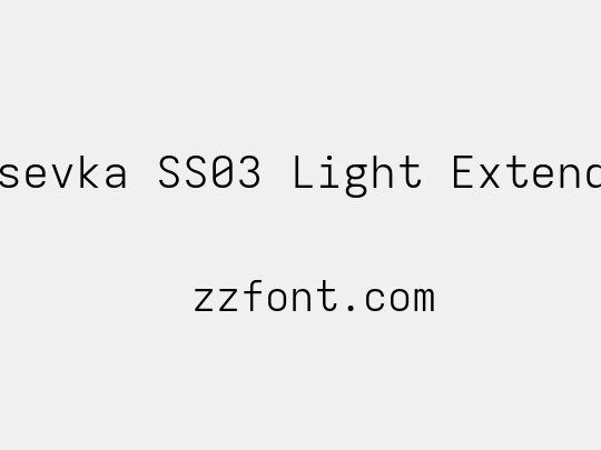 Iosevka SS03 Light Extended