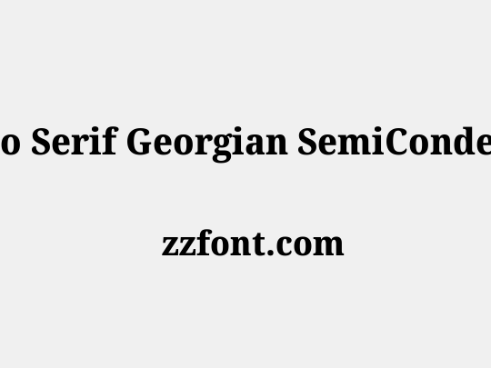 Noto Serif Georgian SemiCondensed ExtraBold