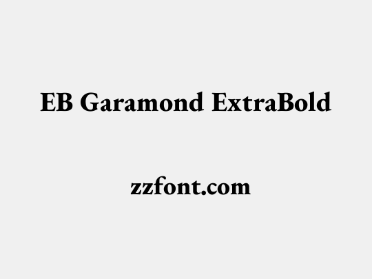 EB Garamond ExtraBold