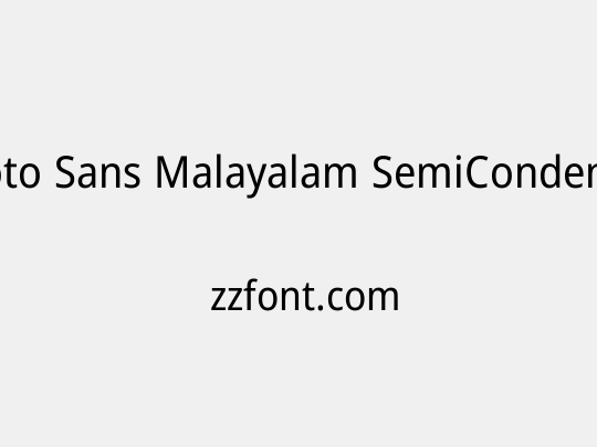 Noto Sans Malayalam SemiCondensed