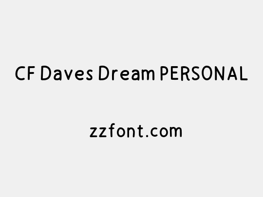 CF Daves Dream PERSONAL