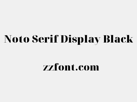 Noto Serif Display Black