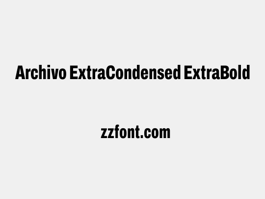 Archivo ExtraCondensed ExtraBold