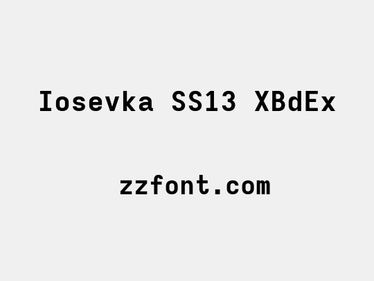 Iosevka SS13 XBdEx