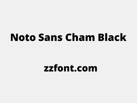 Noto Sans Cham Black