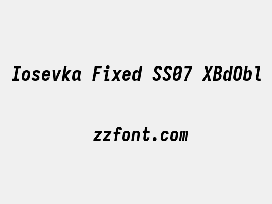 Iosevka Fixed SS07 XBdObl