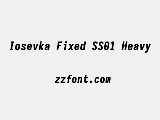 Iosevka Fixed SS01 Heavy