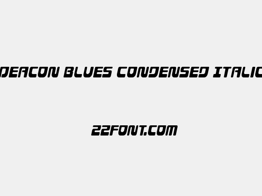 Deacon Blues Condensed Italic