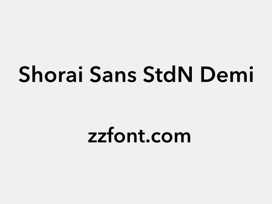 Shorai Sans StdN Demi