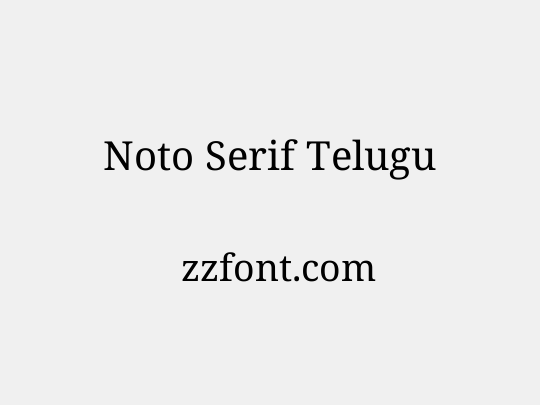 Noto Serif Telugu