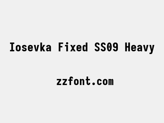 Iosevka Fixed SS09 Heavy