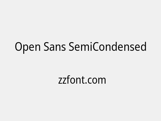 Open Sans SemiCondensed