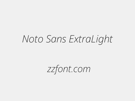 Noto Sans ExtraLight