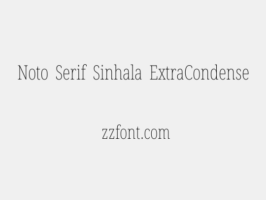 Noto Serif Sinhala ExtraCondensed Thin