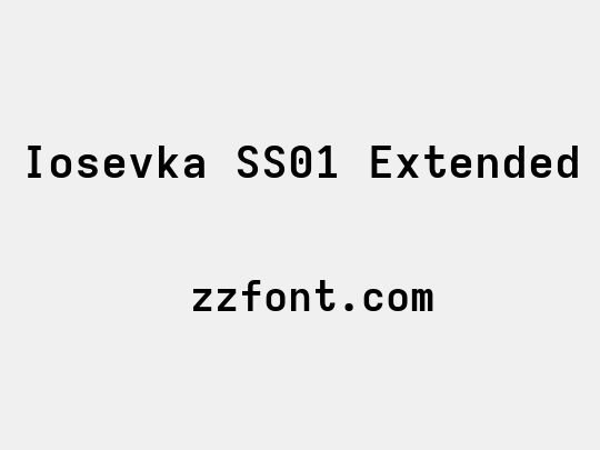 Iosevka SS01 Extended