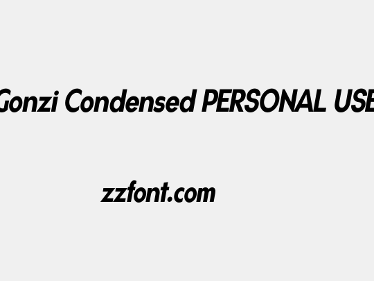 Gonzi Condensed PERSONAL USE