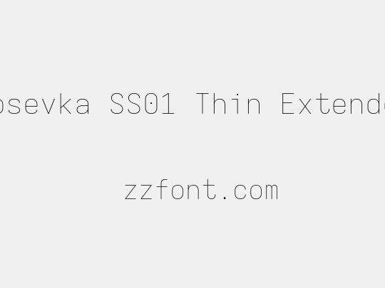 Iosevka SS01 Thin Extended