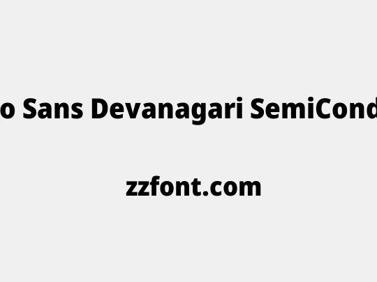 Noto Sans Devanagari SemiCondensed Black