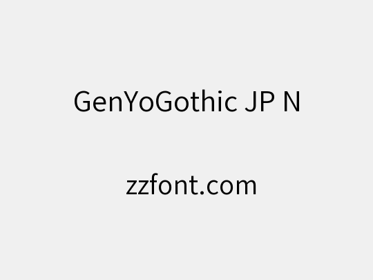 GenYoGothic JP N