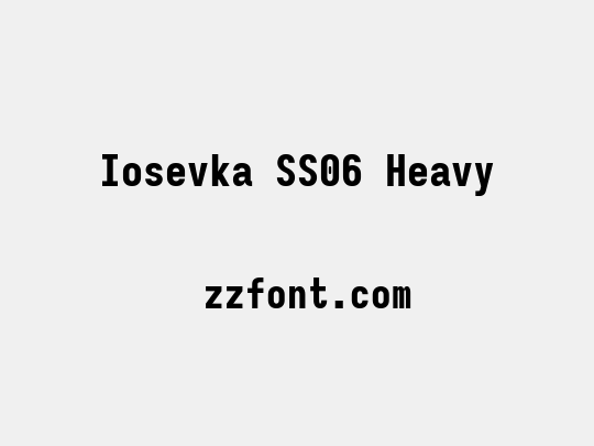 Iosevka SS06 Heavy