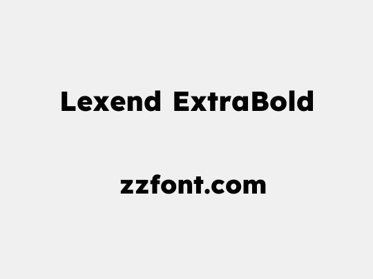 Lexend ExtraBold