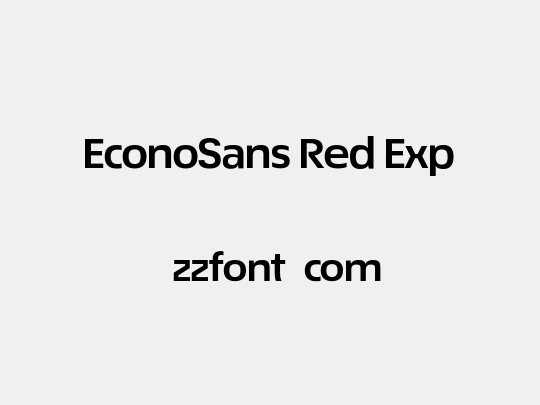 EconoSans Red Exp