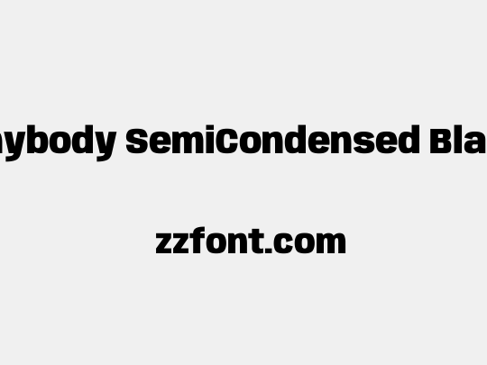 Anybody SemiCondensed Black