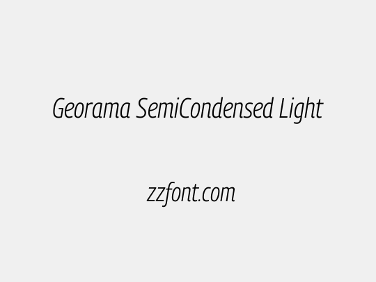 Georama SemiCondensed Light