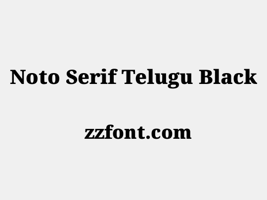 Noto Serif Telugu Black