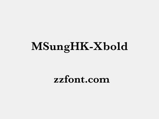 MSungHK-Xbold