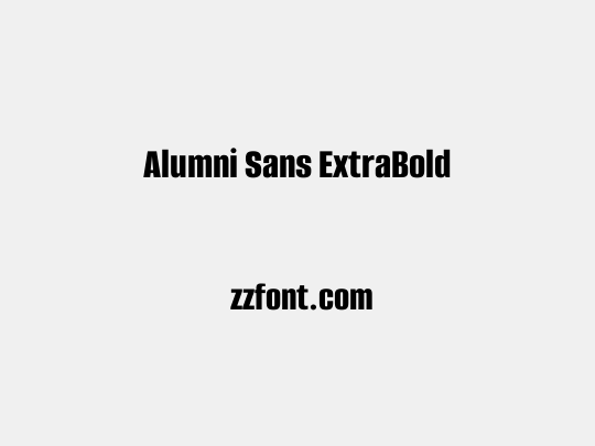 Alumni Sans ExtraBold