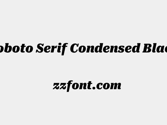 Roboto Serif Condensed Black