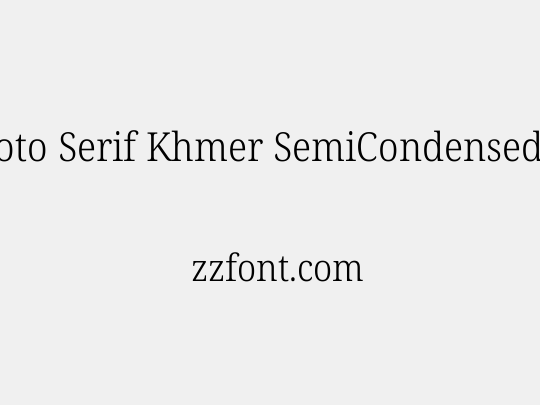 Noto Serif Khmer SemiCondensed Light